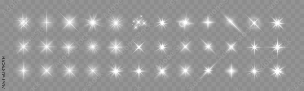 Set of Shine glowing stars. Vector Shining Sparks isolated. Set of Shine glowing stars. Vector Shining Sparks isolated.