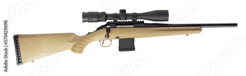 Wallpaper Mural Rifle scope on a bolt action in 556 on white Torontodigital.ca