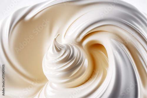 Abstract background with creamy product. AI generated image.