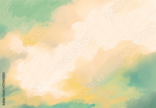 Impressionistic Sunset/Sunrise Cloudscape - At the Shore - Digital Painting/Illustration/Art/Artwork Background or Backdrop, or Wallpaper