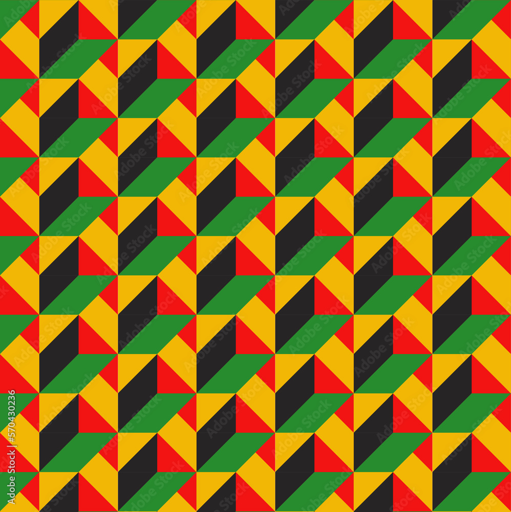Geometrical pattern in traditional African colors - red, green, yellow, black. Backgrounds set for Black History Month, Juneteenth. Geometrical pattern in traditional African colors - red, green, yellow, black. Backgrounds set for Black History Month, Juneteenth.