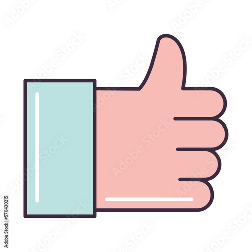 like hand social media