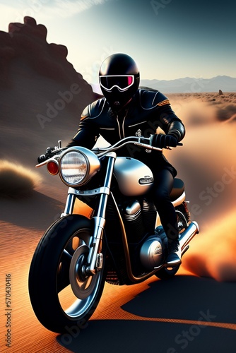 motard sur cicuit et vistesse