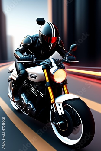 motard sur cicuit et vistesse