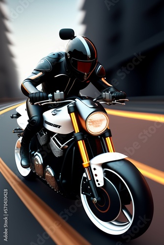 motard sur cicuit et vistesse