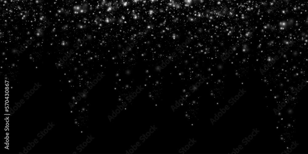 Starry night beautiful illustration on plain black background