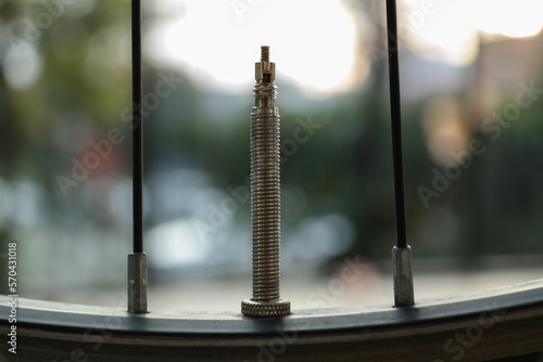 presta or French valve for the bicycle wheel, bicycle valve concept