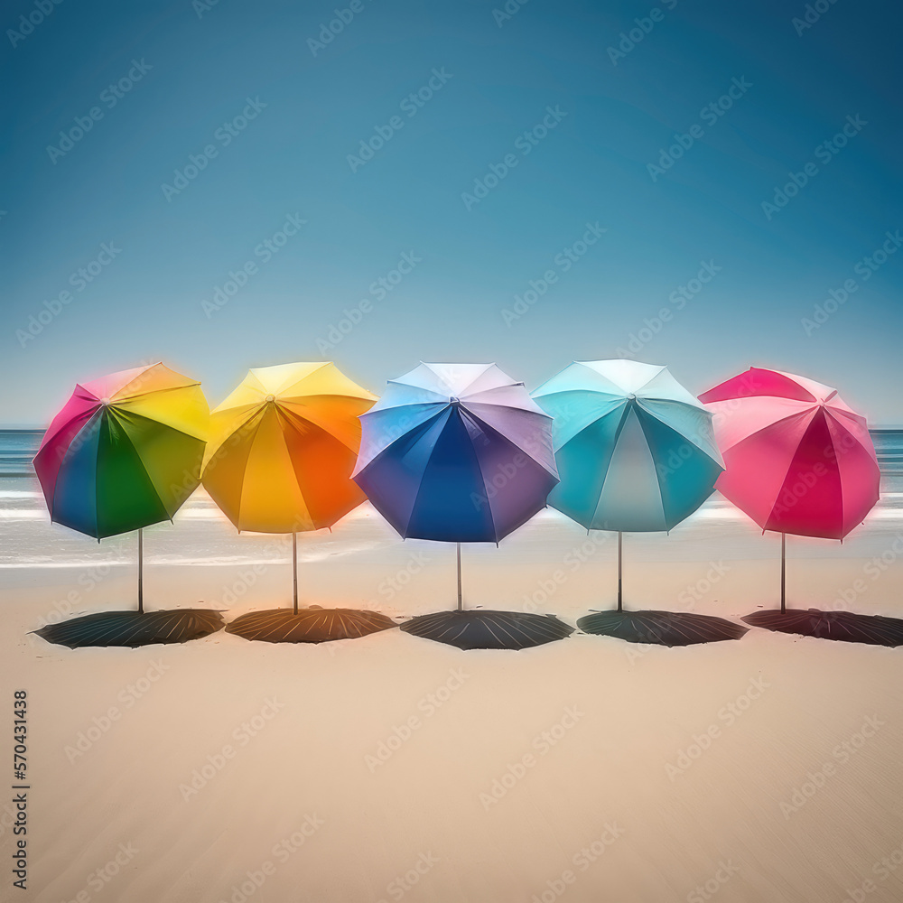 Colorful Beach Umbrellas