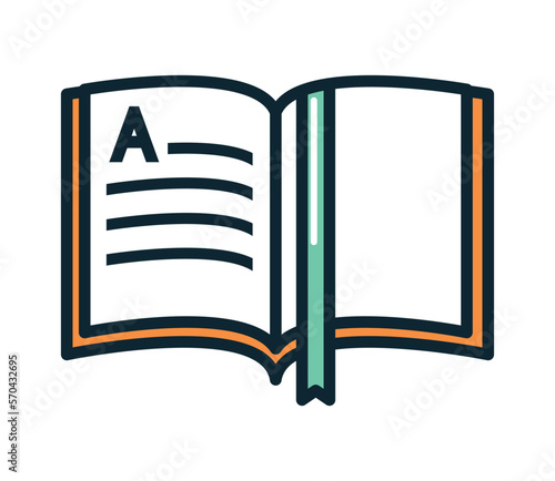 blogging book icon isolated