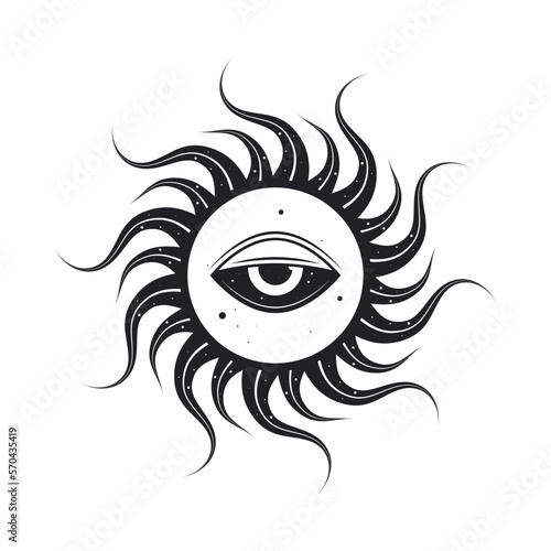 sun and eye esoteric colorless