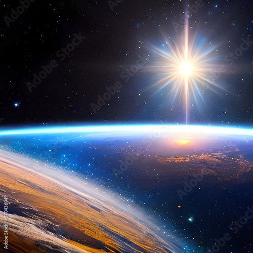 sun and earth, generative ai