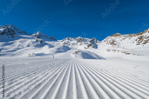 Ski resort of Stubai glacier Austria