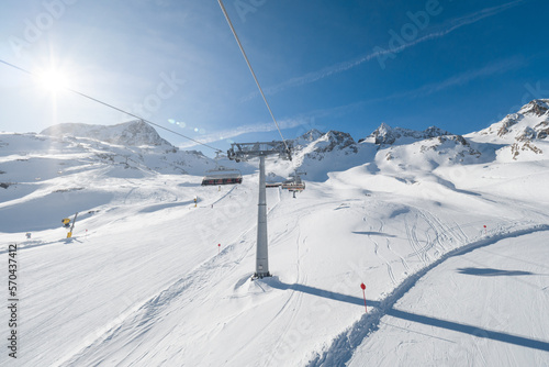 Ski resort of  Stubai glacier Austria photo