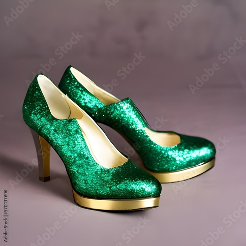 pair of shoes, chain, pearl, accessory, black, neck, accessories, glamour, display, gem, gift, decoration, pendant, generative ai