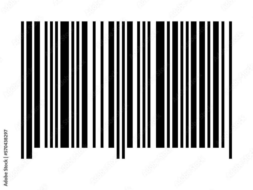 An Empty Barcode Against A White Background An Empty Barcode Against A White Background