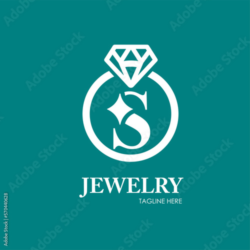 S Letter with Diamond and Sparkle for Jewelry Store Business Logo Idea Template