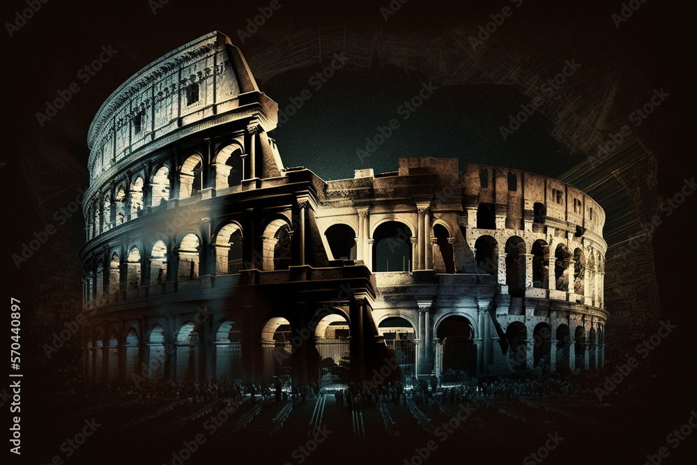 Colosseum, Rome, Generative AI