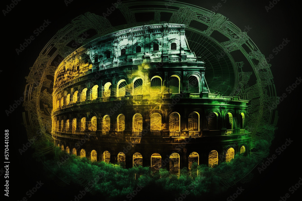 Colosseum, Rome, Generative AI