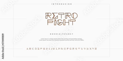 Modern abstract digital alphabet font. Minimal technology typography, Creative urban sport fashion futuristic font and with numbers. vector illustration