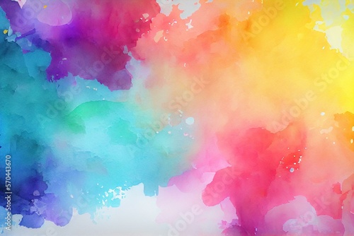 Abstract colorful watercolor background, watercolor style, AI Generated