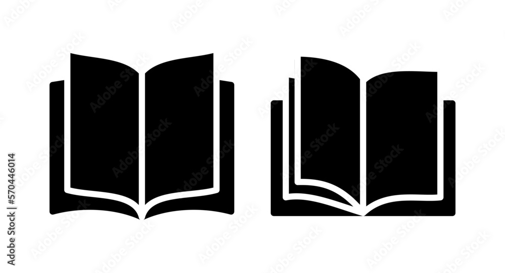 Book icon vector illustration. open book sign and symbol. ebook icon Book icon vector illustration. open book sign and symbol. ebook icon