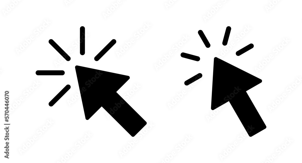 Click icon vector illustration. pointer arrow sign and symbol. cursor icon Click icon vector illustration. pointer arrow sign and symbol. cursor icon