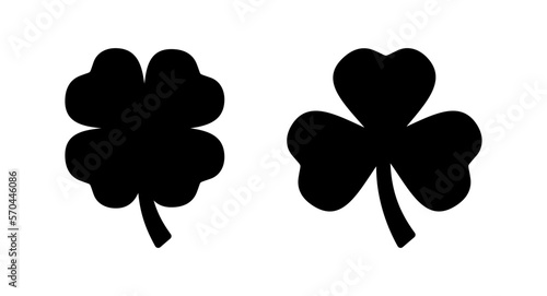 Clover icon vector illustration. clover sign and symbol. four leaf clover icon. photo