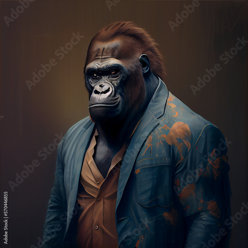 Gorilla NFT Art Portrait