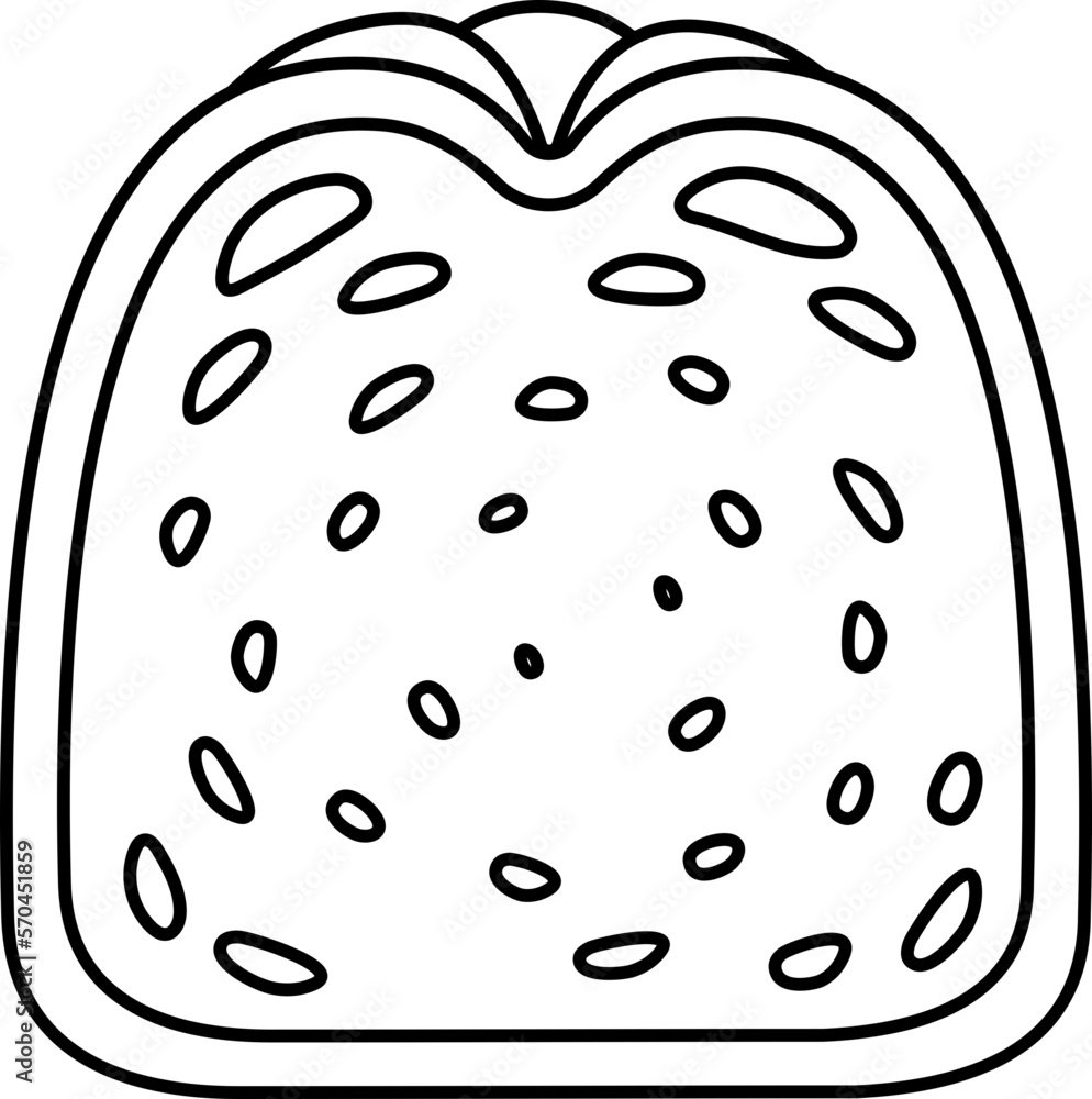 Canele Cut Icon Element illustration Line Canele Cut Icon Element illustration Line