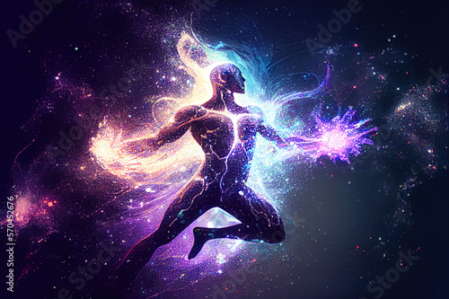spiritual enlightenment flow of pranic energy - By Generative AI © CEVmemories