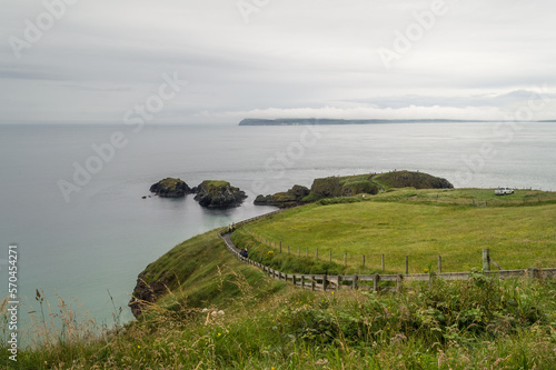 Wooden bridge of Carrick a Rede, Northern Ireland photo