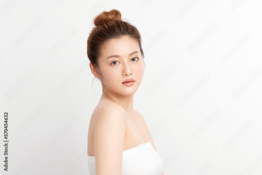Beautiful young asian woman with clean fresh skin on white background, Face care, Facial treatment, Cosmetology, beauty and spa, Asian women portrait. Beautiful young asian woman with clean fresh skin on white background, Face care, Facial treatment, Cosmetology, beauty and spa, Asian women portrait.