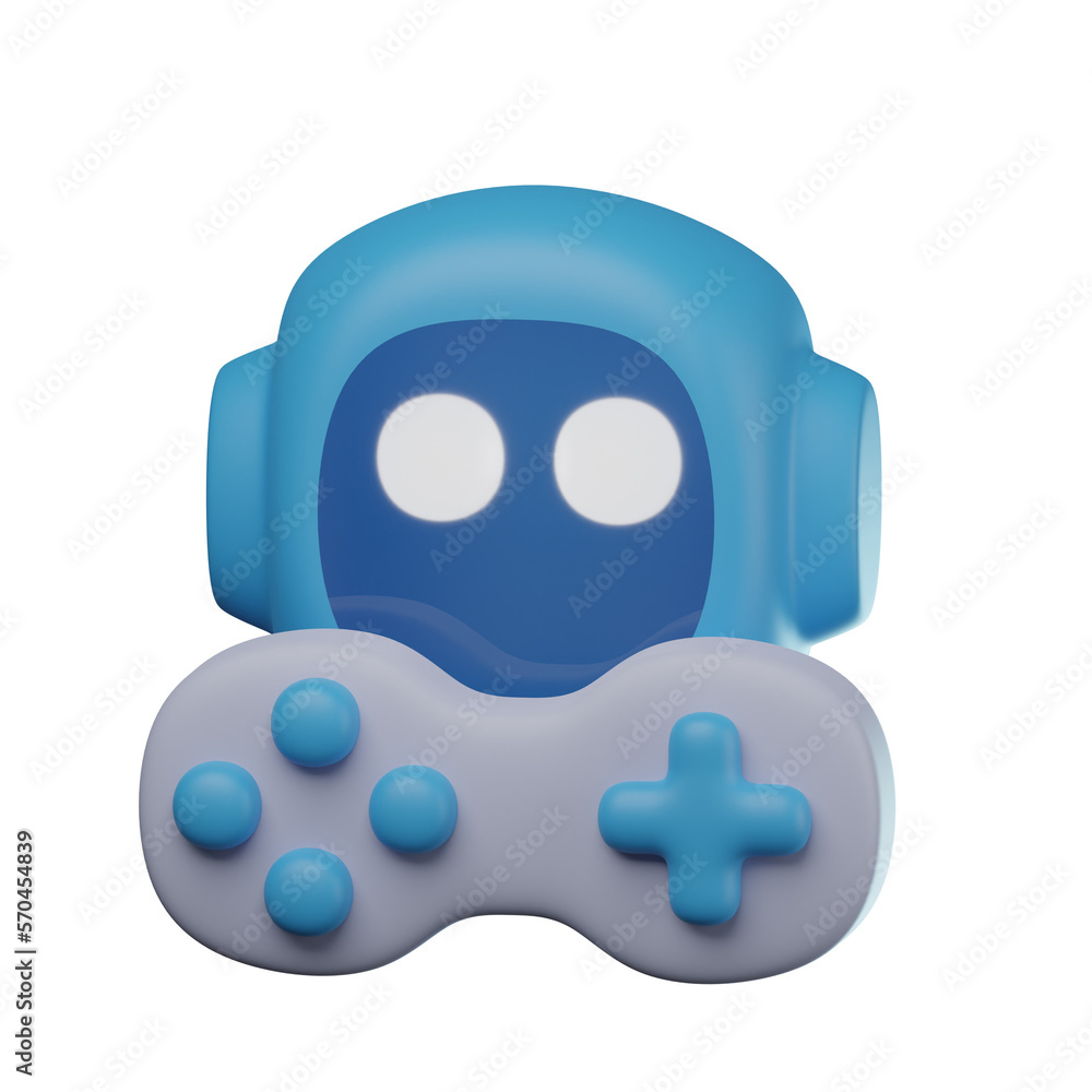3D Gaming Bot Illustration 3D Gaming Bot Illustration