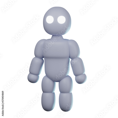 3D Humanoid Robot Illustration