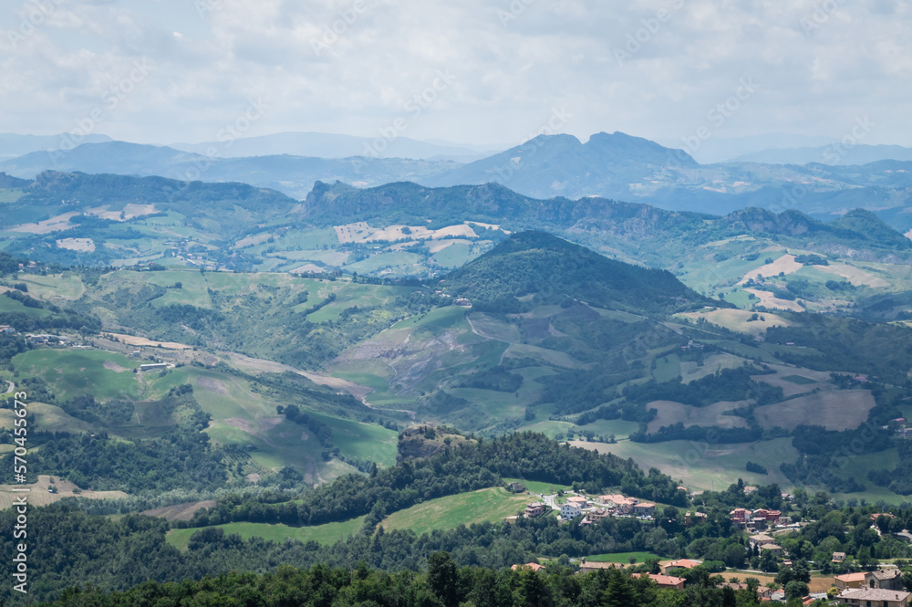 Landscape of San Marino, one of the smallest countries in the world
