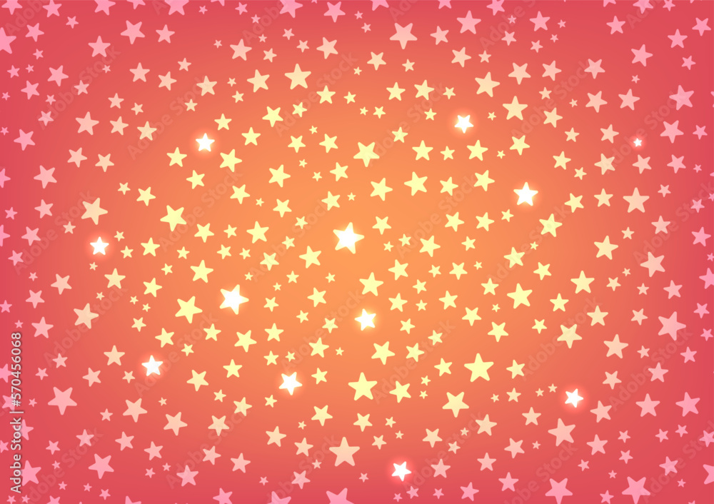 Shiny star random wrapping paper holiday decorations orange background Shiny star random wrapping paper holiday decorations orange background