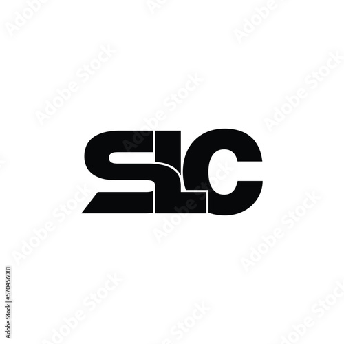 SLC letter monogram logo design vector photo