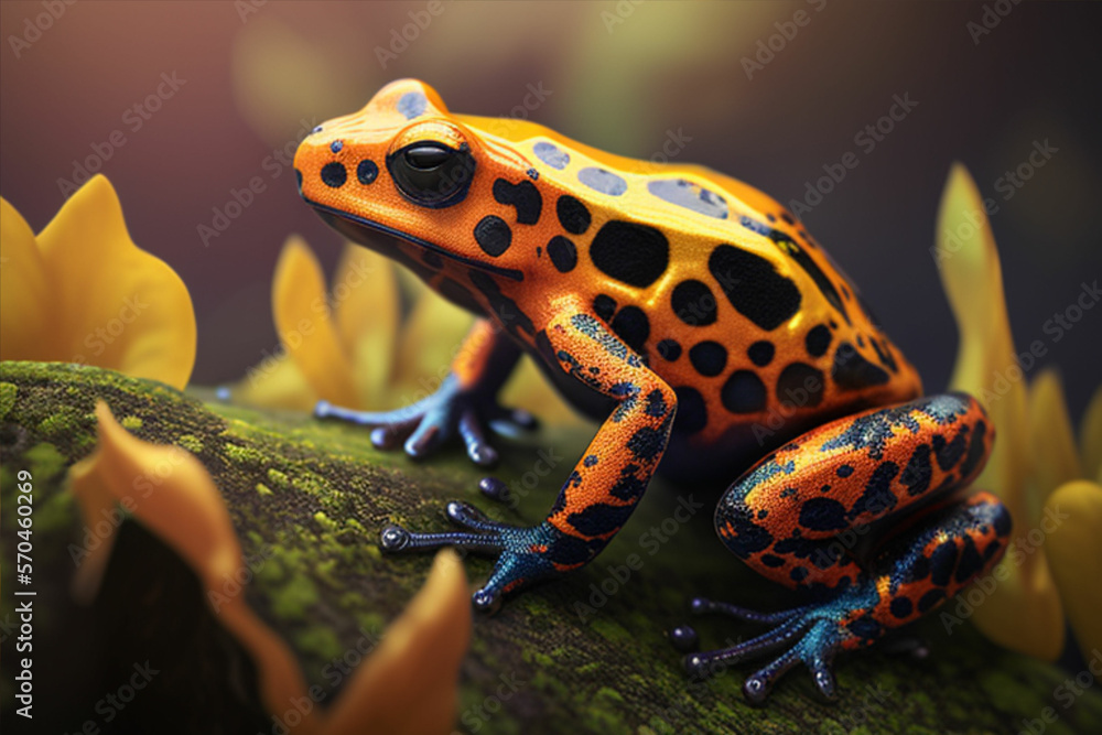 Fototapeta premium frog on a leaf