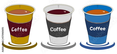 set of cups of coffee