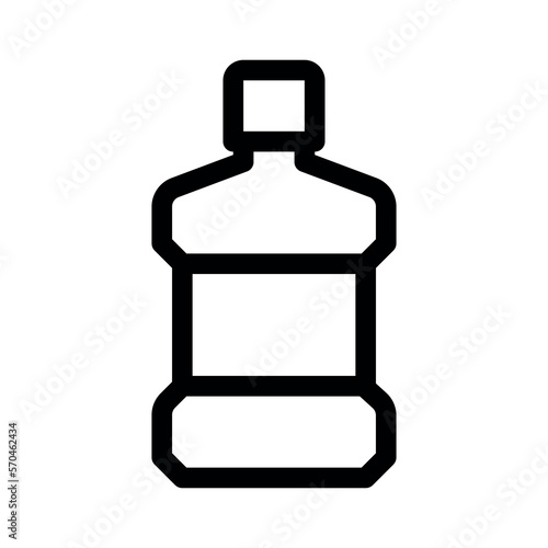 Oral Rinse, mouthwash icon on white background. Medical Icons. Linear style sign for mobile concept and web design. Vector Illustration