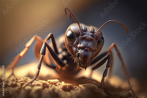 Close up Realistic Ants. Created with Generative Ai © CYBERUSS