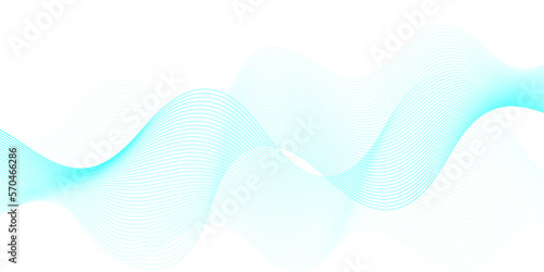 Abstract blue flowing wave lines background. Modern glowing moving lines design. Modern blue moving lines design element. Futuristic technology concept. Vector illustration. 