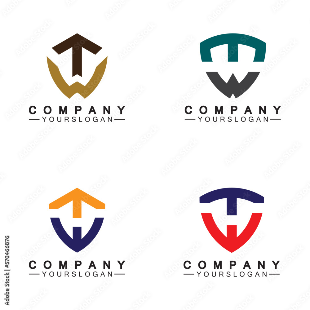 Initial letter wt logo or tw logo vector design template Initial letter wt logo or tw logo vector design template