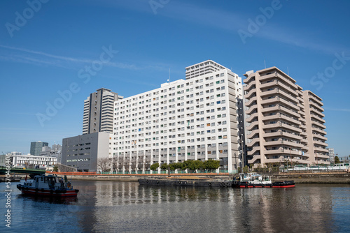 東京品川，天王洲 運河のある街の風景