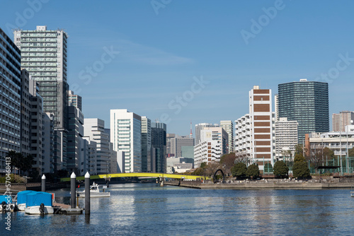 東京品川，天王洲 運河のある街の風景