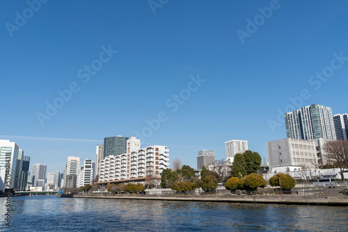 東京品川，天王洲 運河のある街の風景