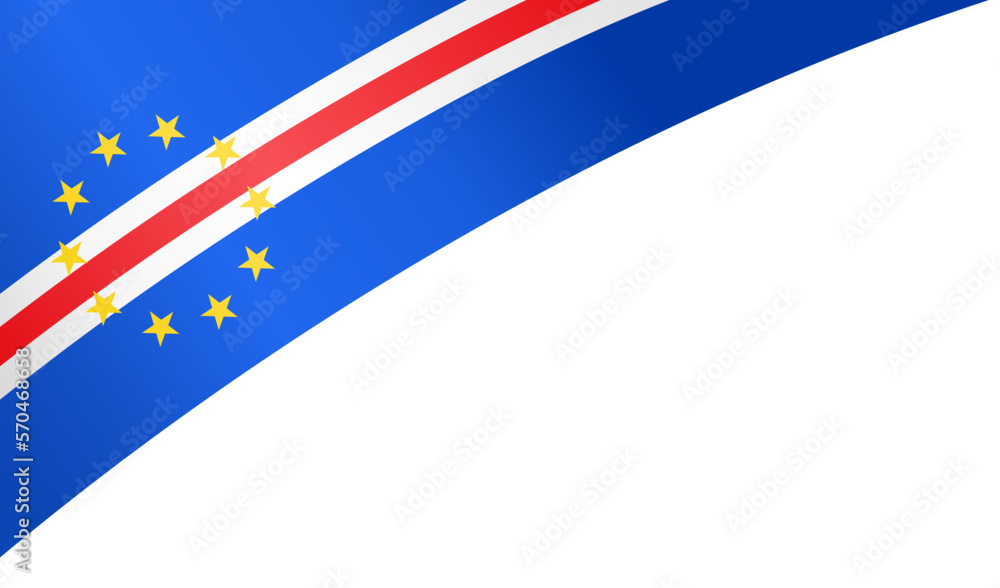 Cape Verde flag wave isolated on png or transparent background Cape Verde flag wave isolated on png or transparent background