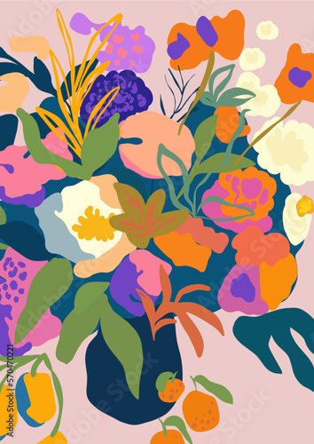 Motivational Affirmations Positive Quotes Inspirational Phrases Vector Matisse Organic Floral Shapes Seamless Patterns Citrus Flowers Bloom Apples