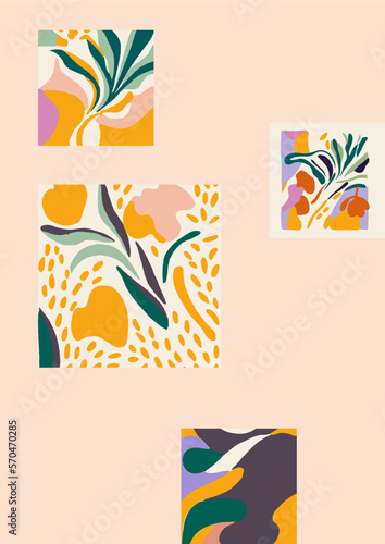 Motivational Affirmations Positive Quotes Inspirational Phrases Vector Matisse Organic Floral Shapes Seamless Patterns Citrus Flowers Bloom Apples