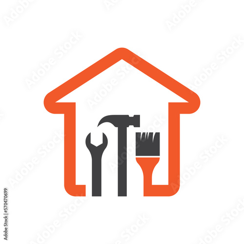 House repair logo images illustration